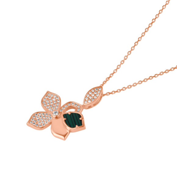 Pendentif Trèfle Excellence Argent 925 R.Gold & MLK