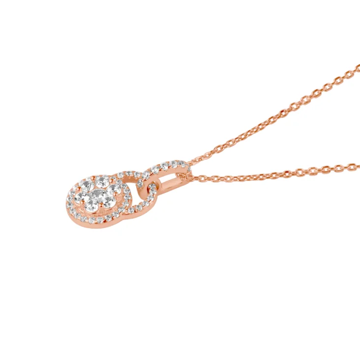 Pendentif marguerite Argent 925 R.Gold 2