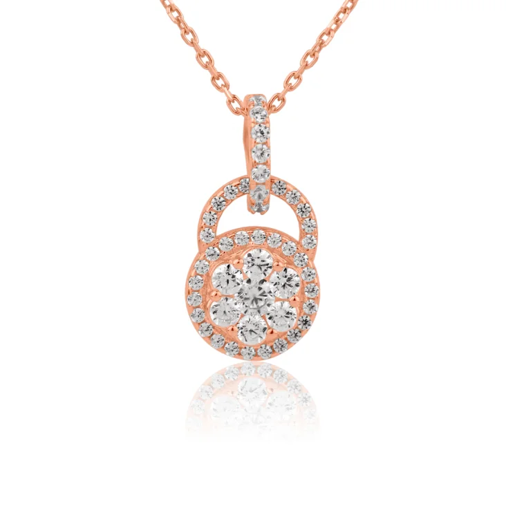 Pendentif marguerite Argent 925 R.Gold