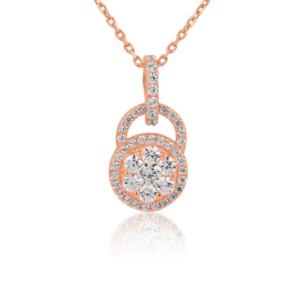 Pendentif marguerite Argent 925 R.Gold