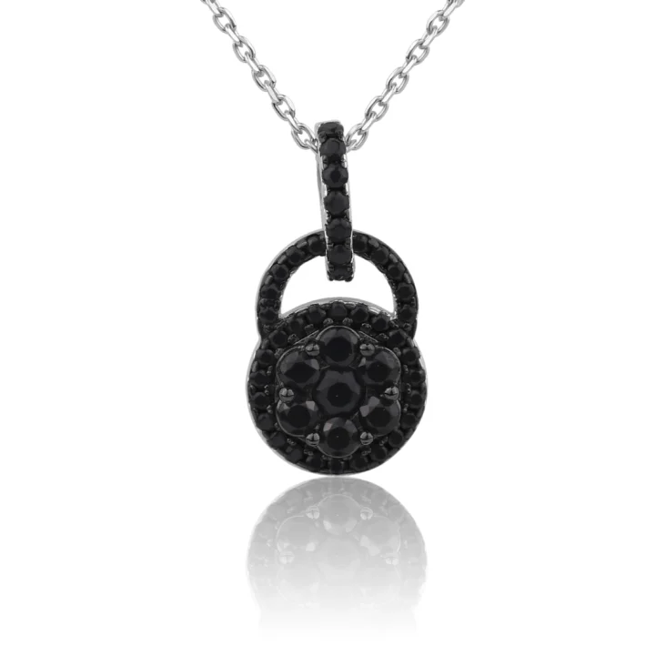 Pendentif marguerite Excellence Argent 925 Rh & BK