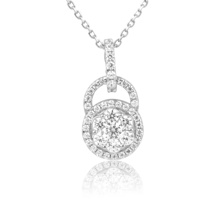 Pendentif marguerite Excellence Argent 925 Rh