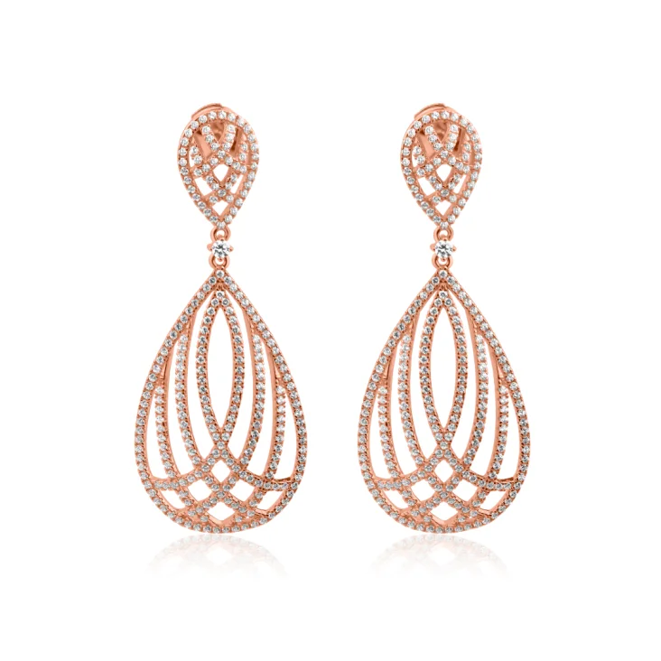 Boucles d'oreilles ovale pendantes