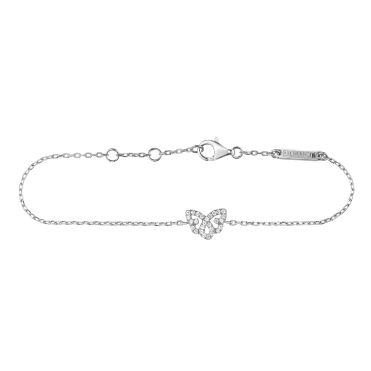 Gourmette papillon Excellence Argent 925 rhodié