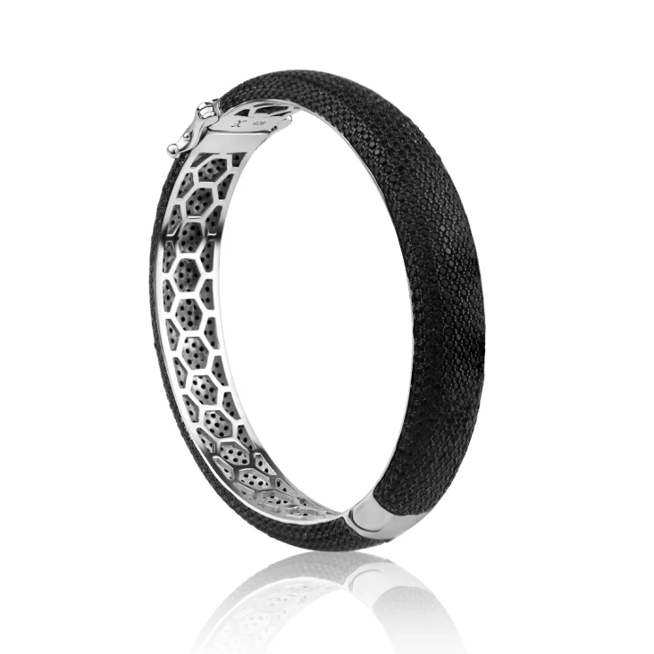 Bracelet pavé Excellence en Argent 925 Rh & Bk 2