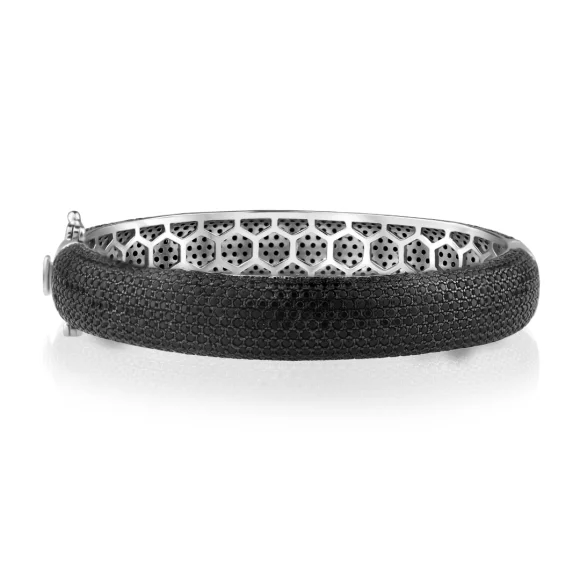 Bracelet pavé Excellence en Argent 925 Rh & Bk