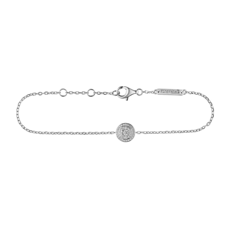 Gourmette marguerite Excellence Argent 925 Rh