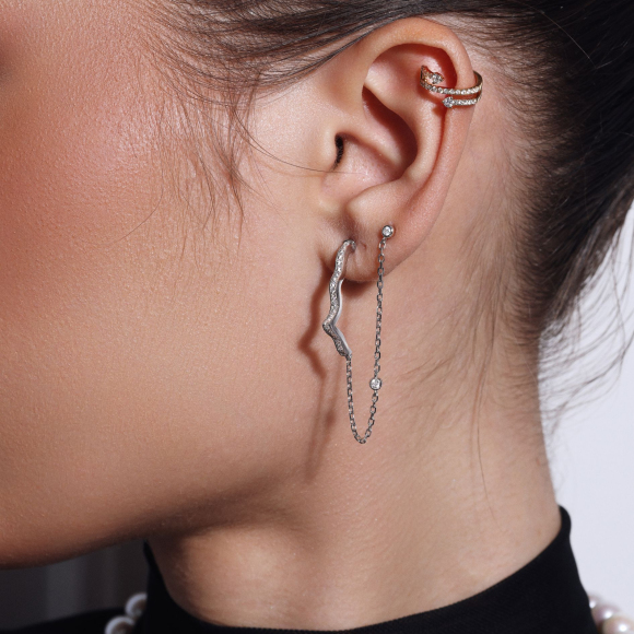 Boucles khmissa Excellence Argent 925 Rh