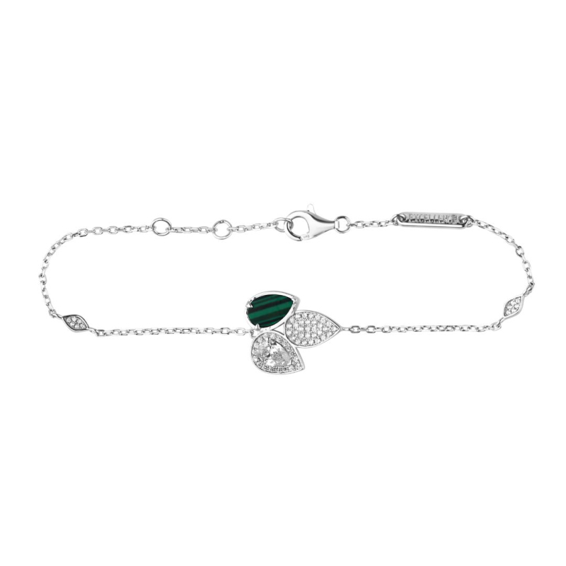 Gourmette Tulipe Excellence Argent 925 Rh & MLK