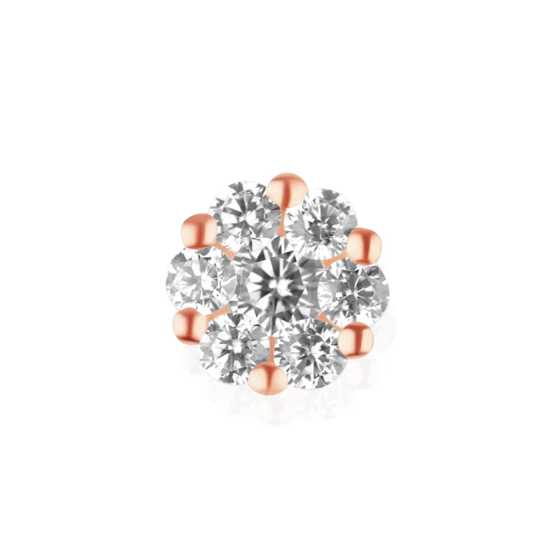 Pendentif marguerite Argent 925 R.Gold