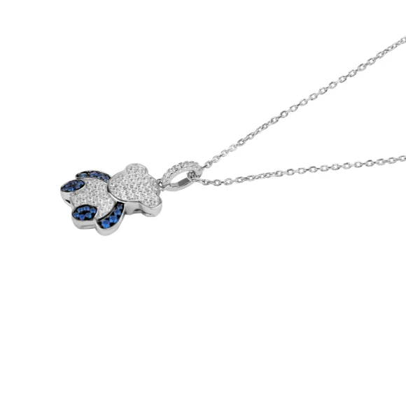 Pendentif nounours Excellence Argent 925 Rh & BL