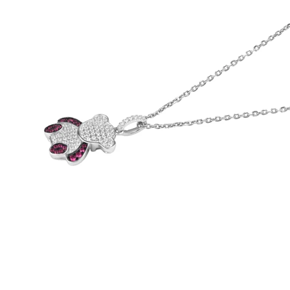 Pendentif nounours Excellence Argent 925 Rh & RB