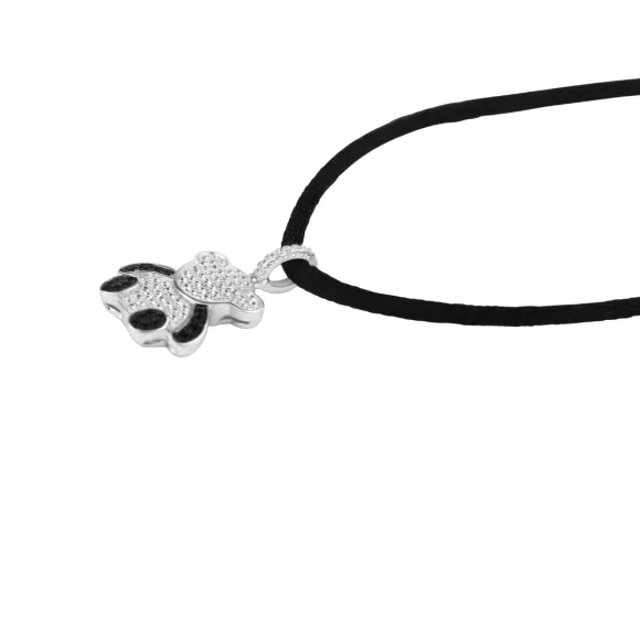 Pendentif nounours Excellence Argent 925 Rh & BK