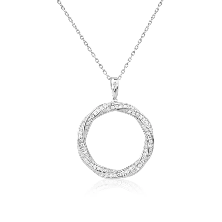 Pendentif twist Excellence Argent 925 Rh