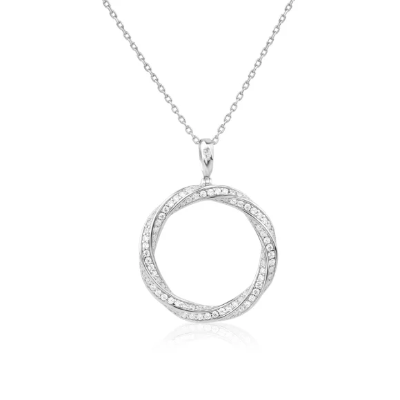 Pendentif twist Excellence Argent 925 Rh