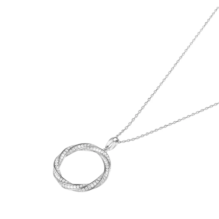 Pendentif twist Excellence Argent 925 Rh 2