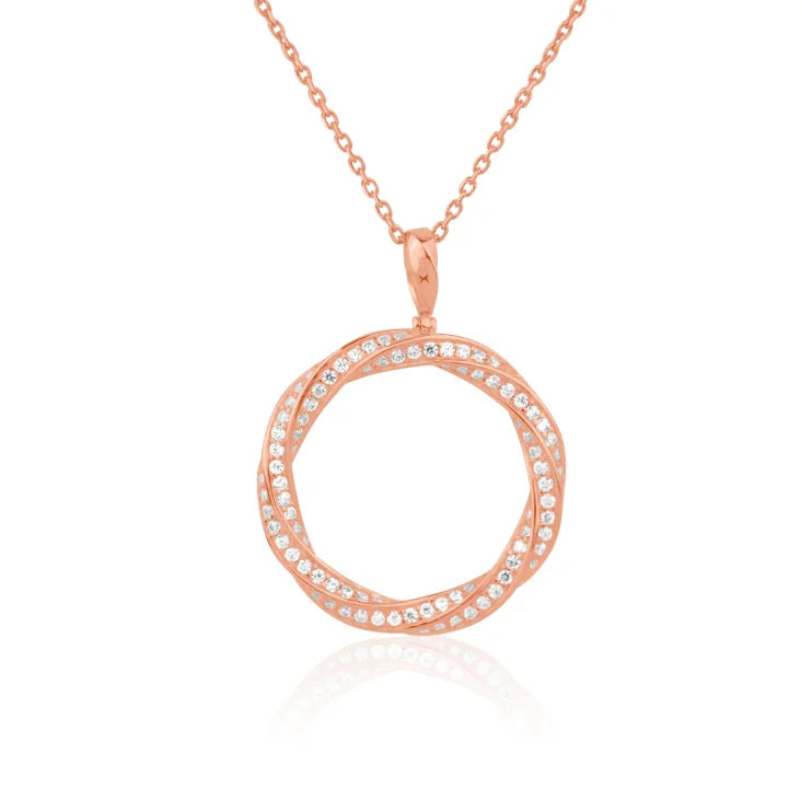 Pendentif twist Excellence Argent 925 R.Gold