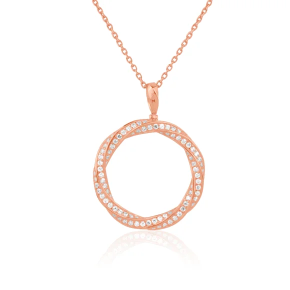 Pendentif twist Excellence Argent 925 R.Gold