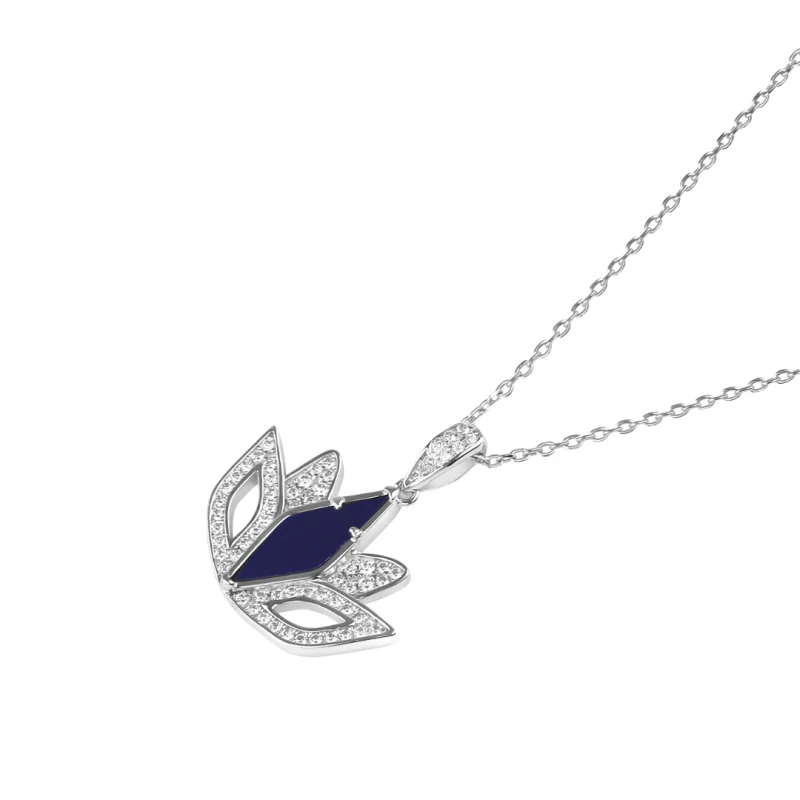 Pendentif Tulipe Excellence Argent 925 Rh & LPS