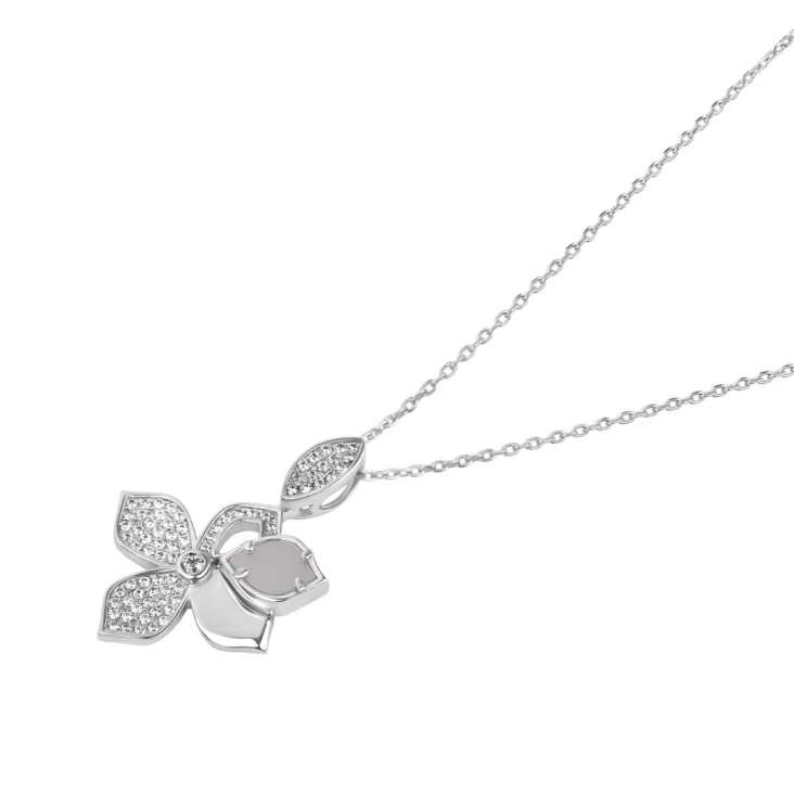 Pendentif Trèfle Excellence Argent 925 Rh & MOP 2