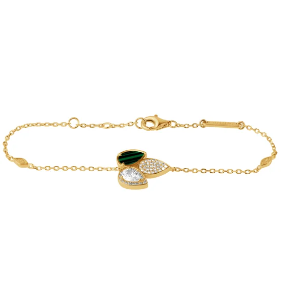 Gourmette Tulipe Excellence Plaqué Or 18K 3Mic & MLK