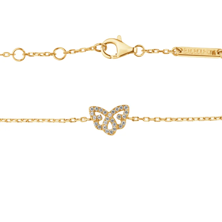 Gourmette papillon Excellence Plaqué Or 18K 3Mic 2