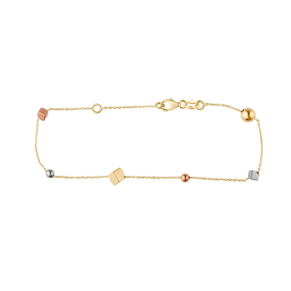 Gourmette Excellence Or tricolore 750/1000