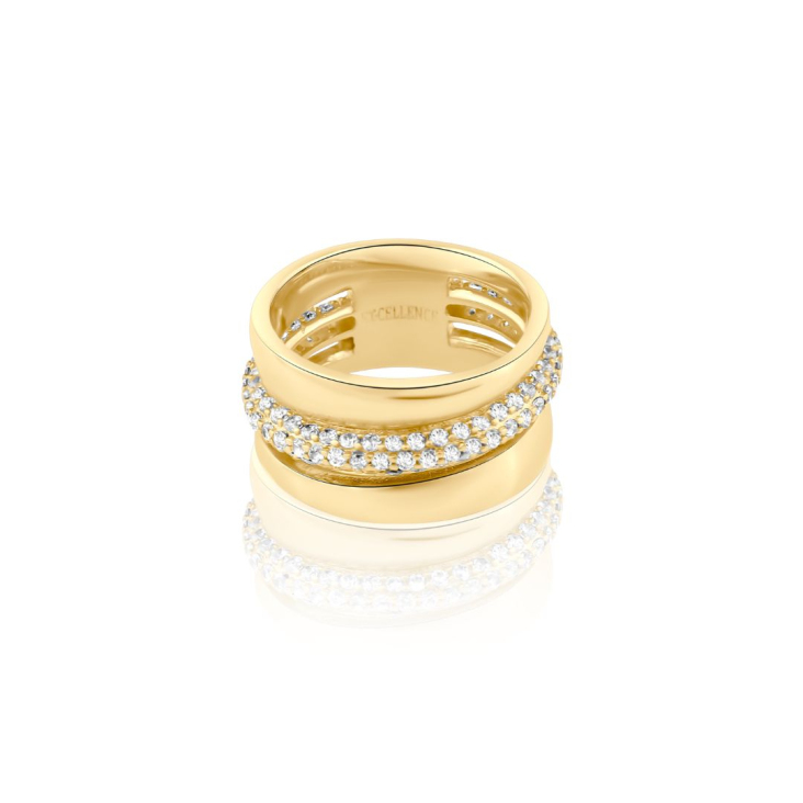 bague excellence plaqué or