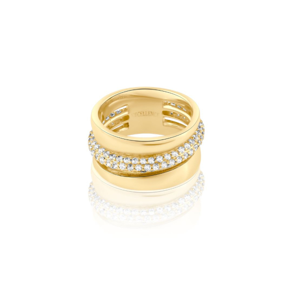 bague excellence plaqué or