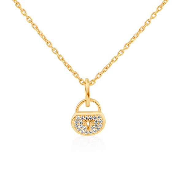 Pendentif cadenas Excellence Plaqué Or 18K 3Mic