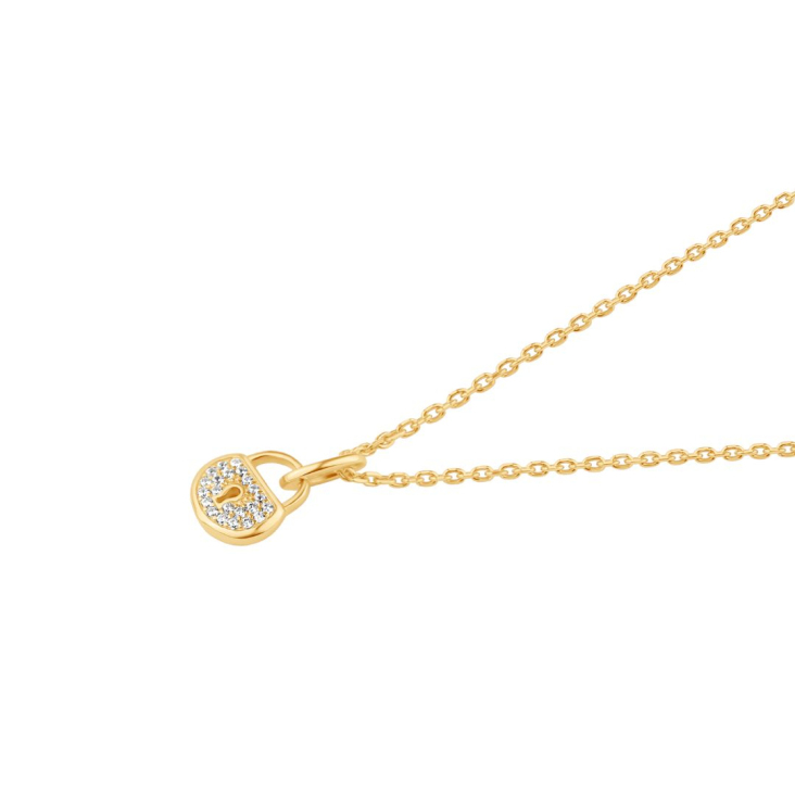 Pendentif cadenas Excellence Plaqué Or 18K 3Mic 2