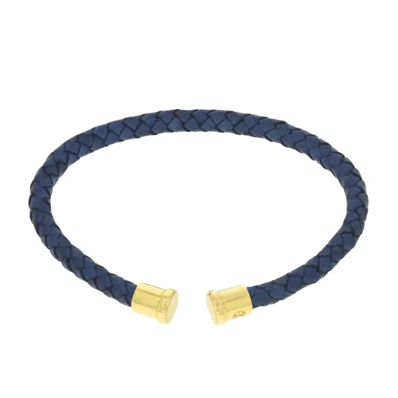 Cuir Bleu 4mm Excellence Caméléon Acier 316L Y