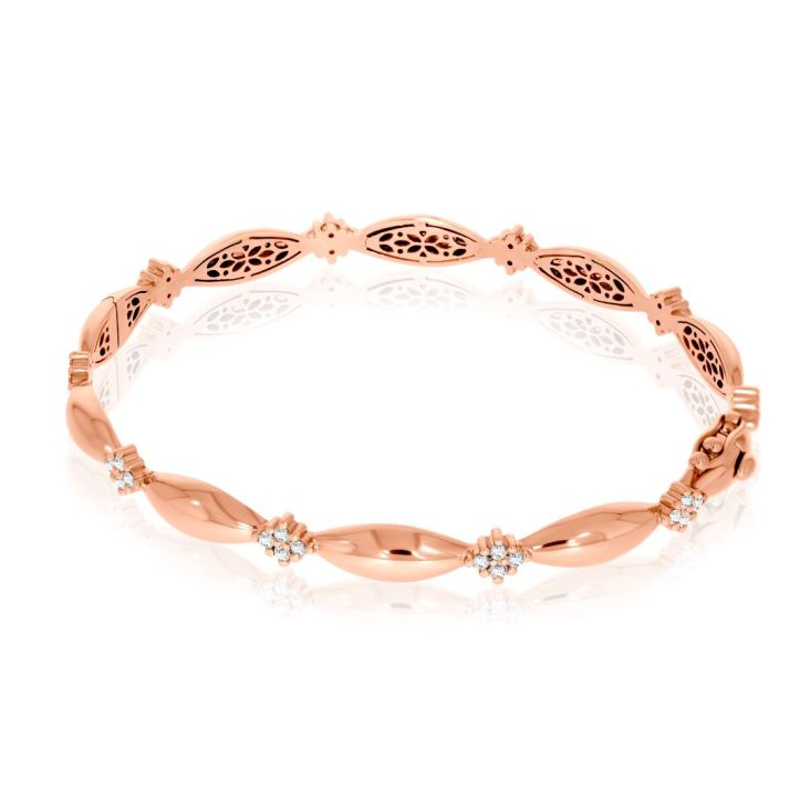 Bracelet Excellence Or rose 750/1000 & Diamants 2