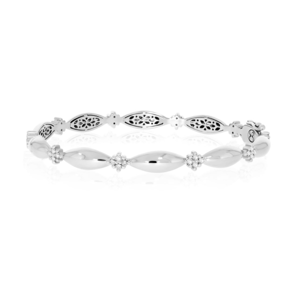 Bracelet Excellence Or gris 750/1000 & Diamants