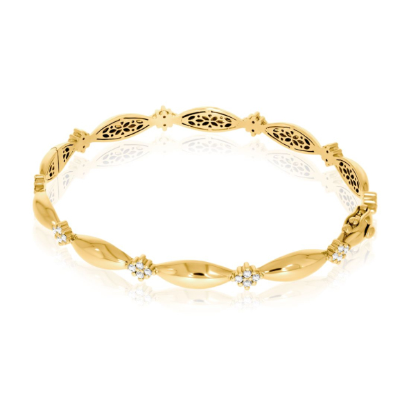 Bracelet Excellence Or jaune 750/1000 & Diamants