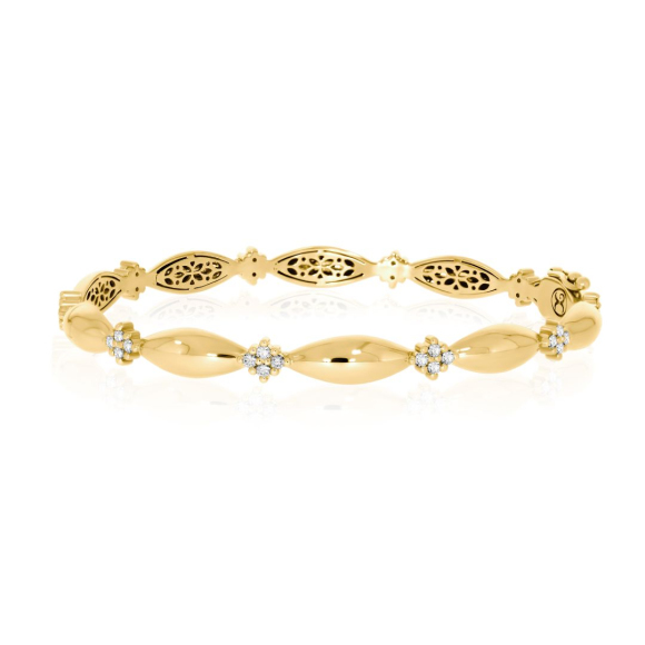 Bracelet Excellence Or jaune 750/1000 & Diamants