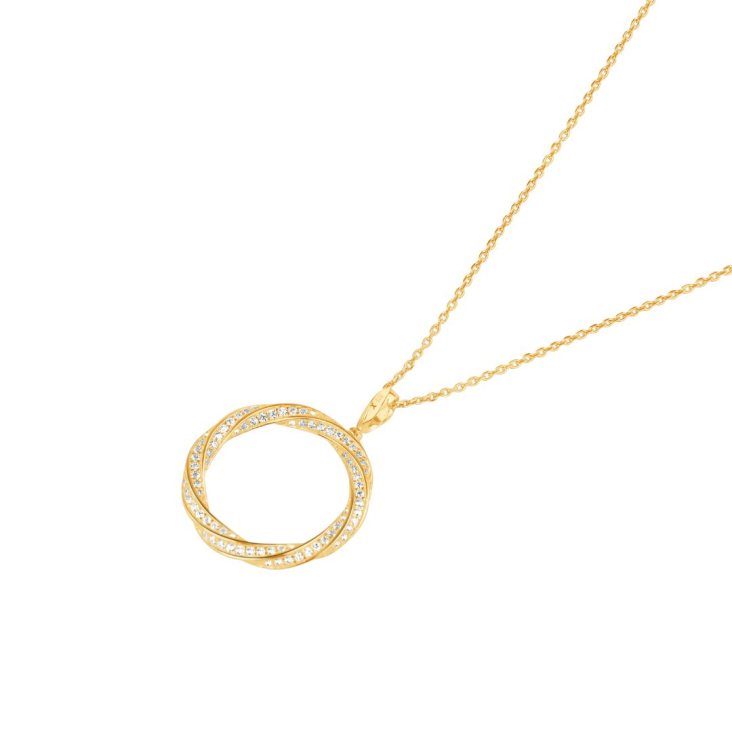 Pendentif twist Excellence Plaqué Or 18K 3Mic 2