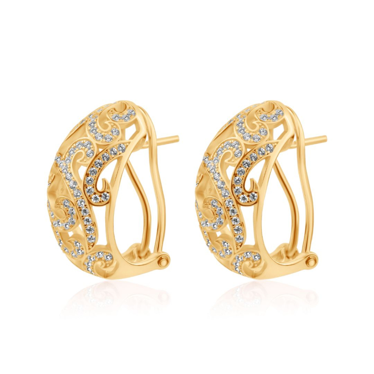 Créoles filigrane Excellence Plaqué Or 18K 3Mic