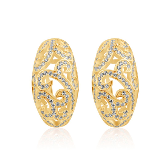 Créoles filigrane Excellence Plaqué Or 18K 3Mic