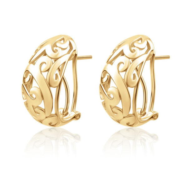 Créoles filigrane Excellence Plaqué Or 18K 3Mic