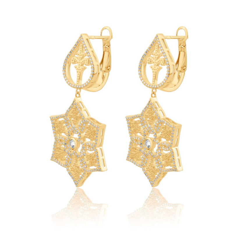 Boucles serties de zirconiums Boucles serties de zirconiums