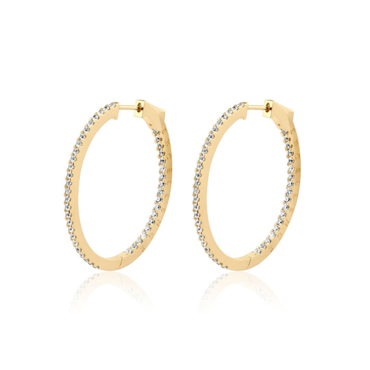 Créoles Excellence Plaqué Or 18K 3Mic