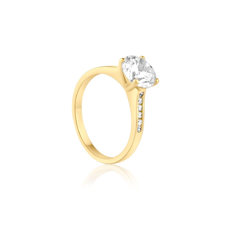 Solitaire Excellence Plaqué Or 18K 3Mic 2