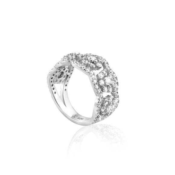 Bague 3 Marguerittes Excellence Argent 925 RH