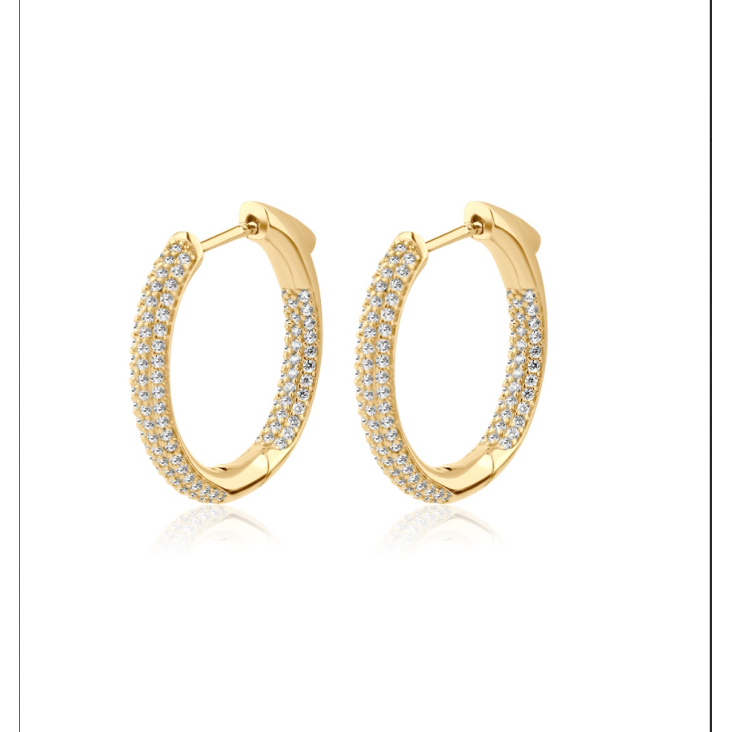 Créoles Excellence Plaqué Or 18K 3Mic