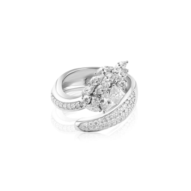 Bague Excellence Or gris 750/1000 & Diamants