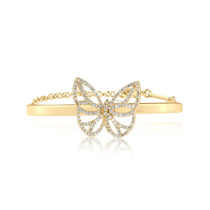 Bracelet jonc papillon