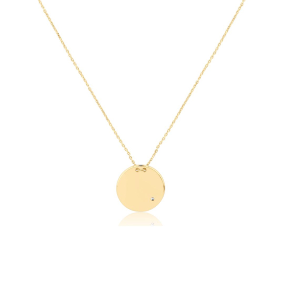 Collier médaillon Excellence Plaqué Or 18k 3Mic
