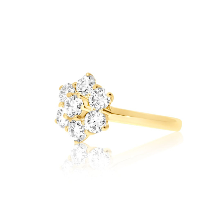 Bague marguerite Excellence Or jaune 750/1000 & Diamants 2