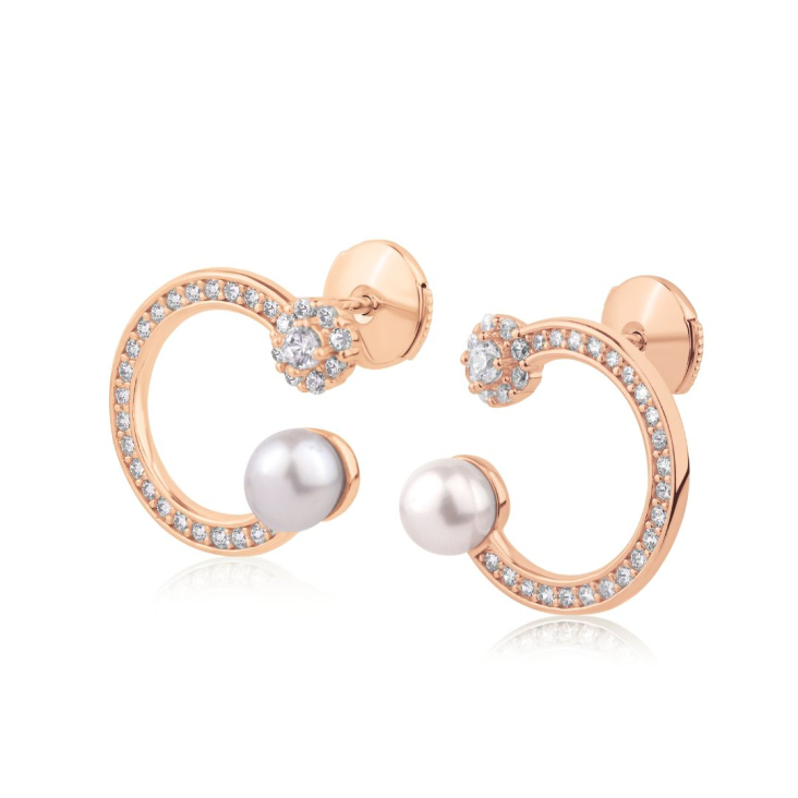 Boucles d'oreilles Excellence Argent 925 R.Gold & FWP 2